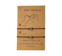 Générique Bracciale donna coppia 4 messaggi gioielli filo amore coppia per amici mascotta charm amanti bracciale luna anelli, Taglia unica, Plastica, Nessuna pietra preziosa