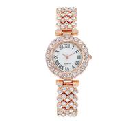 Générique - Bracciale in oro rosa - casual in Strass, accessorio elegante di, articolo di gioielli da donna | strass in oro rosa con un design casual + strumento cronomato, Orologio d'oro+