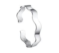 Générique Bracciale nero da uomo, anelli lisci da donna, personalizzati, aperti, al manipolo placcato argento, bracciale multipli bracciale 4 gioielli, Taglia unica, Metallo, Senza Gemme