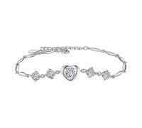 Générique Bracciale rosa 2 regali diversi anelli Love And Good Luck,Luck Bracciali Set Off The Charm Of Women Diverse pietre inossidabile Gioielli, Taglia unica, Rame, Nessuna pietra preziosa