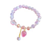 Générique Bracciale Uomo Perla Rosa Con Bracciale Bracciale Bracciale 9mm Bead Natural Gemstone Bracciale In Acciaio Di San Valentino Uomini Gioielli, Taglia unica, Zinco alloy, Nessuna pietra