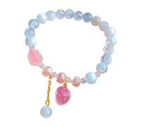 Générique Bracciale Uomo Perla Rosa Con Bracciale Bracciale Bracciale 9mm Bead Natural Gemstone Bracciale In Acciaio Di San Valentino Uomini Gioielli, Taglia unica, Zinco alloy, Nessuna pietra