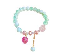 Générique Bracciale Uomo Perla Rosa Con Bracciale Bracciale Bracciale 9mm Bead Natural Gemstone Bracciale In Acciaio Di San Valentino Uomini Gioielli, Taglia unica, Zinco alloy, Nessuna pietra