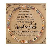 Générique Braccialetti Bracciale Bracciale Acciaio Polso Gioielli Blessing Card Messaggio Braccialetto Per Perle Gioielli, A, Legno, Senza Gemme