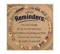 Générique Braccialetti Bracciale Bracciale Acciaio Polso Gioielli Blessing Card Messaggio Braccialetto Per Perle Gioielli, A, Legno, Senza Gemme