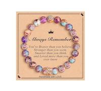 Générique Braccialetti di perle per adolescenti, San Valentino, idee per adolescenti, compleanno, donna, nipote, nipote, pasqua, bracciali con gioielli preziosi Mm, Taille unique, Cristallo