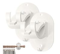 Générique Bracets per tende per cravatta | 2 supporti per gancio asta ganci autoadesivi, pesanti in servizio per il bagno e l'hotel a casa