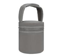 Générique Breast Milk Storage Cooler, Chest Cream Keeping Bag with Detachable Strap, Insulated Bottle Chiller Pouch, Fits 2 large 8oz Bottles, Ideal for Nursing, Travel, Work, Daycare, Grigio scuro
