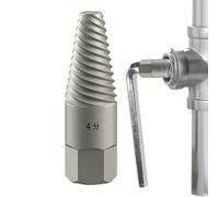 Générique Broken Pipe Extractor Tool, Stripped Pipes Remover, 2.56 Inches Compact Cromo-Molibdeno Steel Valve Extractor, Anti-Slip Angolo Wrench for Faucet Replacement, Silver