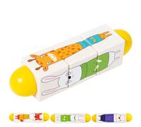 Générique Building Toys Toddler, Wooden Block Puzzle, 6,69 x 1,69 x 1,69 pollici, Rotating Logic Game Toy, Educational Skill Builder, Travel Friendly Design for Home, School, Multicolor