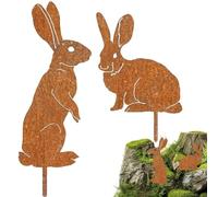 Générique Bunny Garden Stake - Easter Decorations Easter Bunnys | 2 x Easters Decorati0ns Lawn Ornaments | Easters Bunny Yard Signs Spring Decor | Indoor Outdoor Decor, Party Decorations Supplies