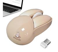 Générique Bunny Mouse- 59 g Mouse coniglio Wireless Mouses Tri-Mode USB A Receiver, Quiet Click Cordless Cartoon Mice for Laptop/Desktop/PC (Pink Angie) Programmabile Buttons Dock Ricaricabile