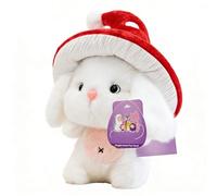 Générique Bunny Plush | 9.84In Cute Easter Bunny Plush Toy, Mushroom Hat Rabbit Soft Stuffed Doll | Kids Boys Girls Nursery Home Desk Divano Bed Playroom Car