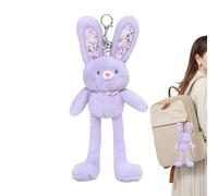 Générique Bunny Plush Toy - Stuffed Bunny Plush | Carino Doll Keychain Ornament,12 in Soft for Handbag Purse Tote, Bag Charm Backpack Decoration, Birthday Travel for Women Girls Kids