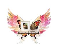 Générique Butterfly Wing Corner Shelf, Angel Wing Floating Display Stand, 13,2 x 3,94 in Stylish Wall Storage Rack, Boho Home Decor for Living Room, Bedroom, Uffizi