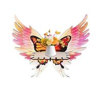 Générique Butterfly Wing Corner Shelf, Angel Wing Floating Display Stand, Boho Wall Storage Rack, Decorative Wooden Organizer for Living Area, Bedroom, and Home Decor