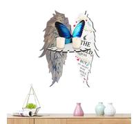Générique Butterfly Wing Corner Shelf, Butterfly Shaped Angel Wing, 13,2 x 3,94 in Divider Display Stand, Floating Storage Rack, Boho Home Wall Decor for Living Room and Bedroom Decoration