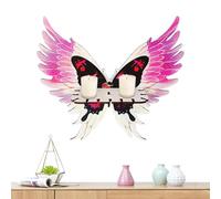 Générique Butterfly Wing Corner Shelf - Wall Decor |Angel Wing Decor | Wooden Corner Shelf | Angel Display Stand, Floating Storage Rack, Boho Home Wall Decor for Living Room, Bedroom