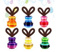 Générique Button Bunny Ornament Craft Kit - ABS 6 pezzi 8 x 6 cm | Easter Decoration Set | Multicolor DIY Holiday Hanging Decor Party School Home Apartment Family Gathering Seasonal Display Use