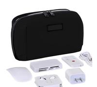 Générique Cable Storage Bag, Tech Pouch Organizer, Zippered Padded Shockproof Compact Cord Pouch for Charger, Phone Wire, Gadget, Passport, Business Trip, Daily Commute Essentials, Nero , Se référer