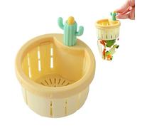 Générique Cactus Kitchen Sink Drain Strainer - 3.54 inch Sinks Strainer Basket | Cactus Kitchen Sink Drain Filter | Push Button Automatic Tilting Basket for Vegetable Fruit Utensil Tea. Abs, 51 g.
