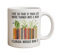 Générique Caffè , Book Lovers Mug, 11 Oz Novelty Ceramic Drinkware, Fun Literary Design, Hot and Cold Beverage Safe for Kitchen, Home, Readers, Librarians, Teachers, Amici, 8 x 9 x 11 cm