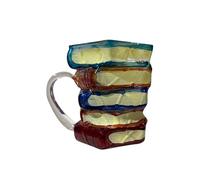 Générique caffè originale manico ergonomico resistente calore grip | Bicchieri da vino in vetro design libro dipinto 3D retrò multifunzionale per vino, whisky, birra, amanti dei libri, lecte