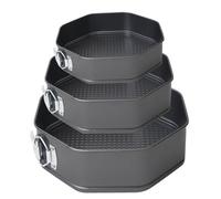 Générique Cake Bake Pan, 3 pezzi Octagon Springform Kit, Nonstick Leakproof | Mold Set, Removable Bottom Design, Easy Release Structure, for Cheesecake, Schiuma, Lasagna, Biscotti, Cake caffè, 28x28x7cm