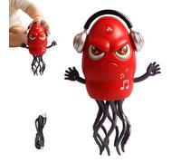Générique Calamar Ballando | Sensore automatico di ostacoli,Giocattolo musicale Octopus ricaricabile con luce per ragazzi compleanno Natale gioco percorso strisciante danza