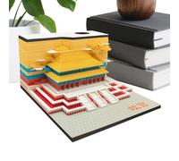 Générique Calendario 3D 2026 - Blocco note a forma di Città Proibita con custodia in acrilico, blocco note 3D per scultura di carta con pagine staccabili, per decorazioni per ufficio per il