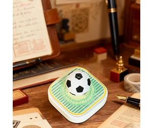 Générique Calendario 3D Memo Pad Con Orologio 2026 - Taccuino a forma di calcio, blocco note 3D adesive artistiche, per Natale e ufficio