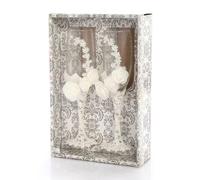 Générique Calici da Champagne - Bicchieri da Bere | Bicchieri Da Matrimonio Con Pizzo Bianco | Regalo Per Anniversario Di Matrimonio | Flauti da Champagne Matrimonio Personalizzati Incisi Per Le