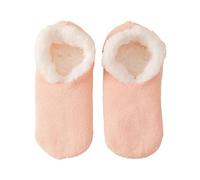 Générique Calze e seta Scarpe e calze corte invernali spesse per Coppia, calze calde di lana di agnello peluche Scarpe Da Tennis W, Rosa, Taglia unica