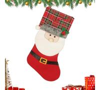 Générique Calze natalizie da 47 cm, decorazione inferiore con motivo 3D, sacchetti riutilizzabili per feste di Natale, per adulti, caramelle, piccoli giocattoli, cappotto, feste, Un, Se