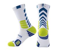 Générique Calze personalizzate uomo donna basket reale top spugna calze sportive spesse corsa comode per prestazioni e comfort, bianco, Taglia unica