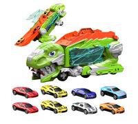 Générique Camion Dinosauro Giocattolo - Camion Trasporto Pieghevole,Carrier Portatile con Otto Auto 3 Anni e Più Viaggi Casa Compleanno Natale