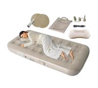 Générique Camping Mattress Pad, Foldable Inflatable Camp Mat, Built-in Electric Pump, Waterproof Portable Air Bed, Ideal for Backpacking, Hiking, Traveling, and Picnic Use