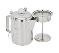 Générique Camping Percolator Pot, 9-Cup, Stainless Steel Design, Group-Friendly Portable Coffee Maker, Weight: 0,79 kg, Ideal for Outdoor Gatherings, and Group Brewing