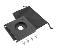Générique Camping Table Unit Plate, Iron Grill Table Accessory, 15.4/14.6/2.3 pollici, Side Water Holder, Sturdy Heat Resistant, Easy Installation for Camp Tableware and Outdoor Cooking (Dark)