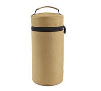 Générique Camping Tableware Bag, Cylindrical Design Storage, Outdoor Air Tank Holder, Anti-Collision Protection, Convenient Carry Handle, 5,12 x 10,63 pollici, Perfect for Outside Adventures, Giallo
