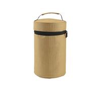Générique Camping Tableware Bag, Folding Camp Bowl Organizer, Anti-Collision Plate and Chopsticks Storage with Handle, 5,91 x 9,84 pollici, Ideal for Backpacking and Outdoor Adventures, Giallo beige