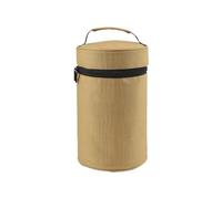 Générique Camping Tableware Bag, Folding Camp Bowl Organizer with Handle, Anti-Collision Plate and Chopstick Storage, 5.91x9.84 inch Ideal for Hiking, Outdoor Dining, Beige Yellow and Brown, Giallo