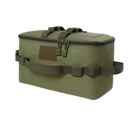 Générique Camping Utensils Organizer, Outdoor Cooking Bag, 6,69 x 7,48 pollici, Folding Camping Storage, Regolabile Shoulder Strap, Reinforced Stitching for Outdoor Adventures, Verde militare, Se