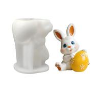 Générique Candle Molds - Heat-Resistant Rabbit Egg Crafting Tool, Bunny Egg Shape Mold | for Friends Students Adults Men Women Easter Home Decor Birthday Party Indoor Use