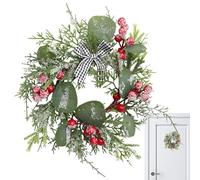Générique Candle Wreath - 11.81 inch Artificial Pine Christmas Ring | Festive Tavolo Centrepiece for Kitchen Cabinet and Dining Table, Holiday Decor for Fireplace, Shelf and Desktop Display