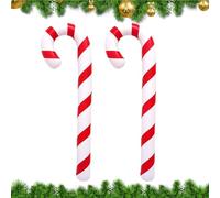 Générique Candy Canes - PVC, 5.91ft Candy Stick Inflatable Design and Lightweight | Easy-to-Setup Outdoor Holiday Decoration, Giant Blow Up Ornament for Yard, Porch, Lawn, Balcony and Party Displays