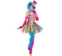 Generique - Candy Clown Costume da donna Caramelle colorate L (40)