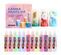 Générique Canvas Markers, 12 vibranti Color Candle Paint Pens, Fun Writing, Drawing & Decorating Kit for Festival, Wedding, Birthday, Holiday Crafts on Glass & Fabric