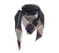 Générique Capelli uomo Seta Sciarpa Classica Nappa Plaid Sciarpa Calda Morbido Grosso Grande Coperta Wrap Scialle Sciarpe Urna Funeraria Cane, Marina, Taglia unica