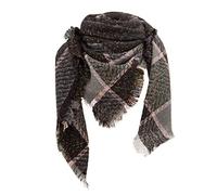 Générique Capelli uomo Seta Sciarpa Classica Nappa Plaid Sciarpa Calda Morbido Grosso Grande Coperta Wrap Scialle Sciarpe Urna Funeraria Cane, Le Noir, Taglia unica